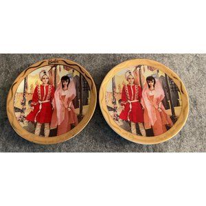 2 Enesco 4.25 inch  Barbie 1995 A Thousand and One Nights Plates # 811